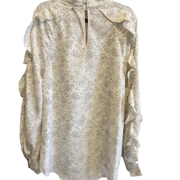 High neck polka dot blouse - Picture 2 of 3